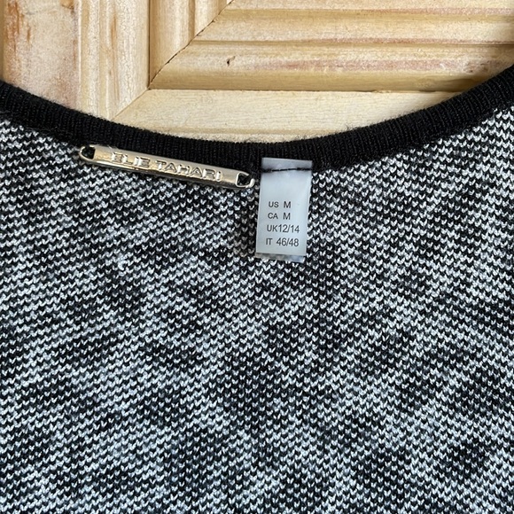 NWOT black & white knit dresss —Tahari - Picture 2 of 4